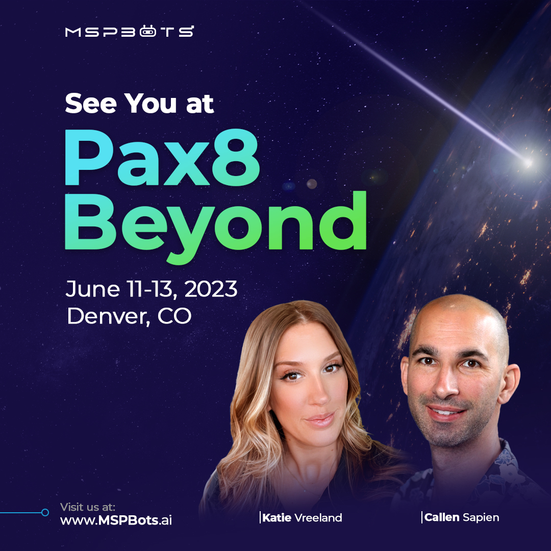 mspbots's tweet photo. π En route to #Pax8Beyond this weekend? Meet us there! #MSPbots' own Katie Vreeland & Callen Sapien are excited to connect, collaborate, and craft new solutions to empower #MSPs. Let's innovate together! See you there!
#BusinessIntelligence #ProcessAutomation #AI #ChicagoTech https://t.co/wPdsyVGYAI