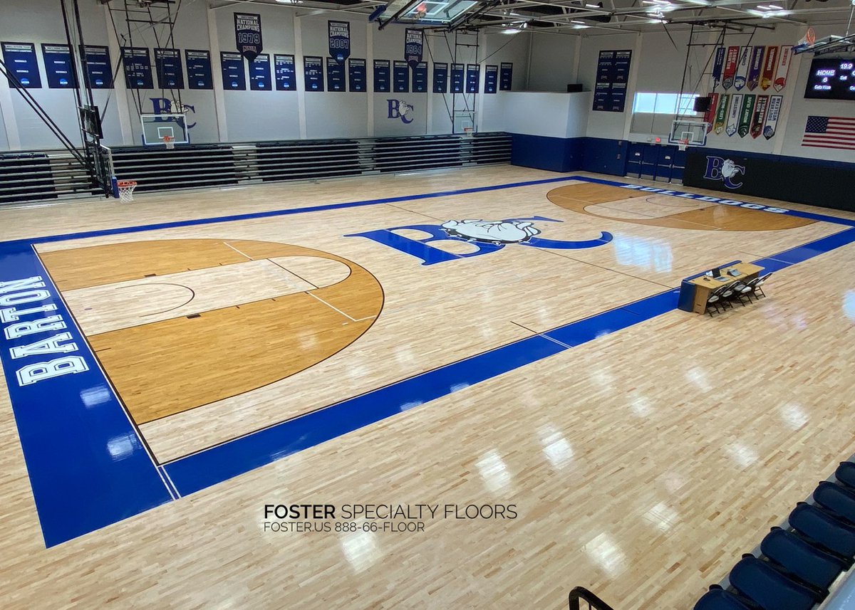 Can you believe it's #ThrowbackThursday already? Let's rewind the clock and revisit some amazing moments! ⏪✨

Here's a before and after look at the Barton College gym floor featuring Robbins Sports Surfaces Bio-Cushion 😍