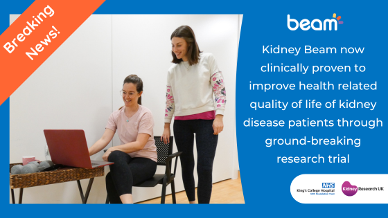 In @beam_kidney news, following  @sharleneuk presentation at #UKKW2023, we’re excited to share that @KidneyBeamTrial shows significant & clinically important improvements in health-related quality of life through digital health intervention 🔗 ow.ly/MKgW50OJzFf #kidneybeam