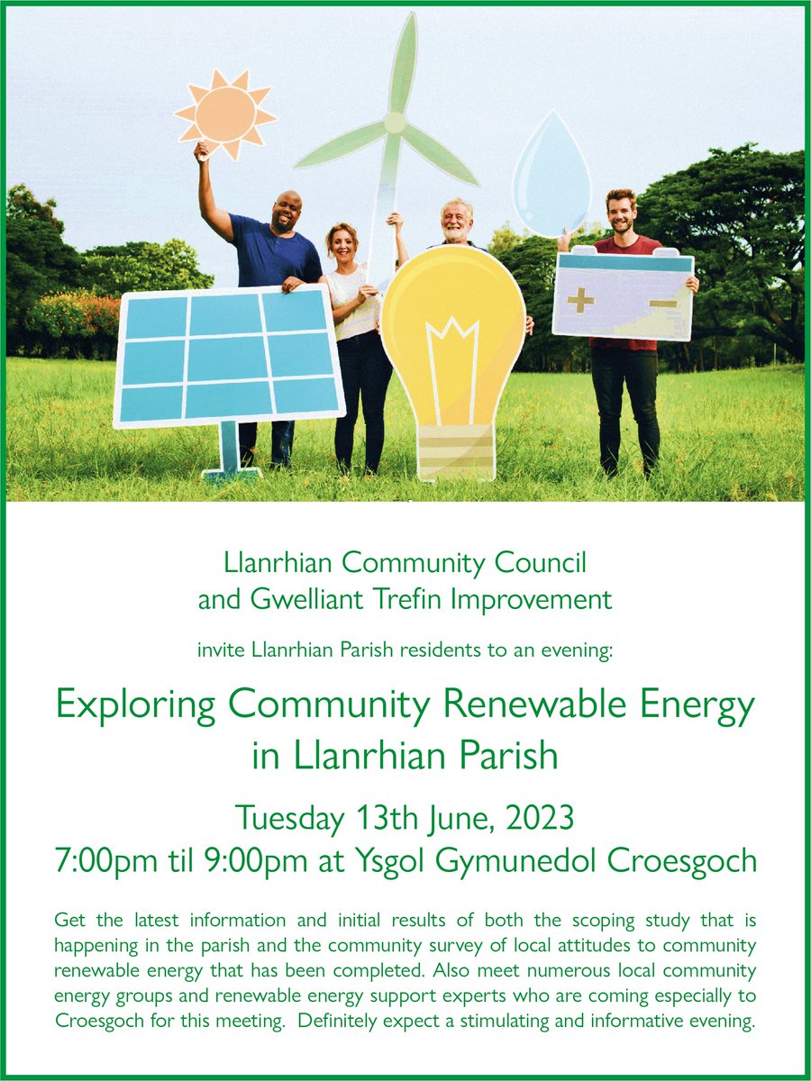 Community Bulletin 📣 - mailchi.mp/dfc0be58cd95/c… Find out about #CommunityRenewableEnergy for Llanrhian ward, and a Community Link Officer Role for Pencaer #CommunityPower #CommunityDevelopment