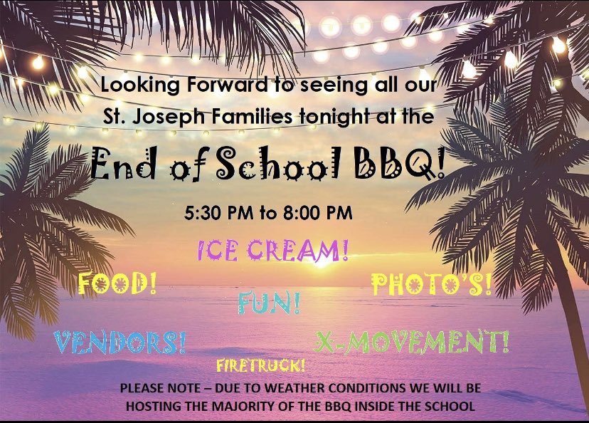 HCDSB_ATalbot's tweet photo. 🍔TONIGHT🌭 looking forward to spending time with the @StJoesActon community at our End of Year BBQ 🍦👏🏼🚒 https://t.co/mvPjpMDYfg