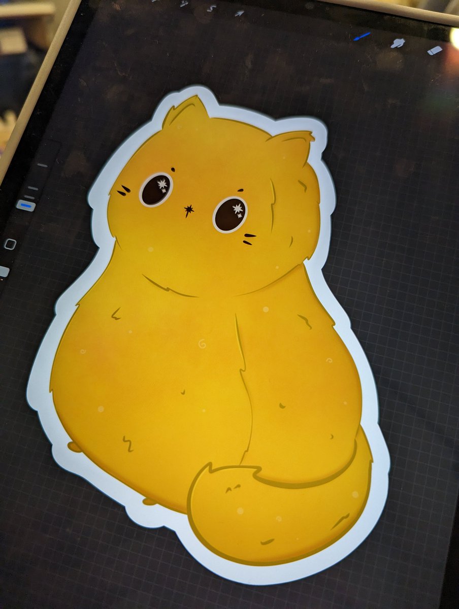 A small sun cat WIP for this sunny day ☀️

#sun #kitty #cat #sticker #digitalart