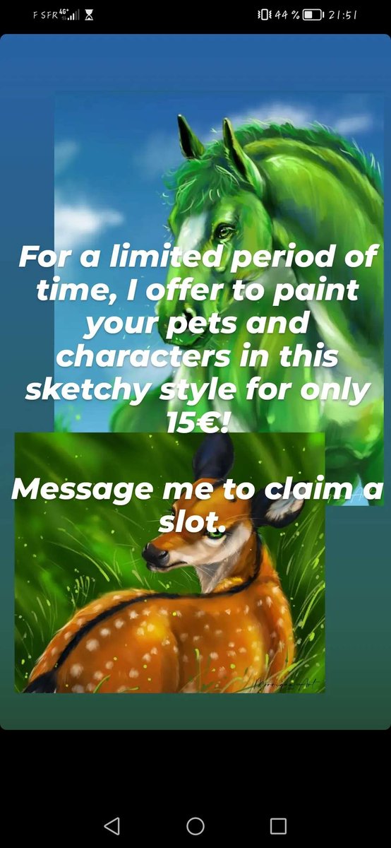 Want to do some speed painting in a sketchy style, so I'm offering cheap commissions if anyone here is interested :) #commission #artsale #ocart #petart