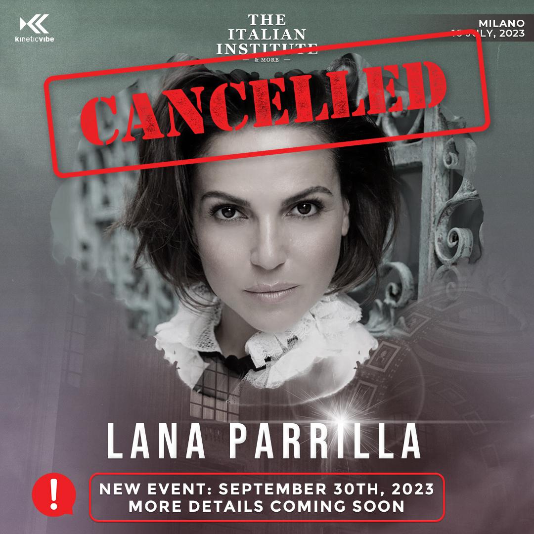 We are incredibly sorry to announce that Lana's appearance must once again be moved due to circumstances beyond our control.

Please read the official communication here:
ENG: bit.ly/3NjuP1n
ITA: bit.ly/43uECay