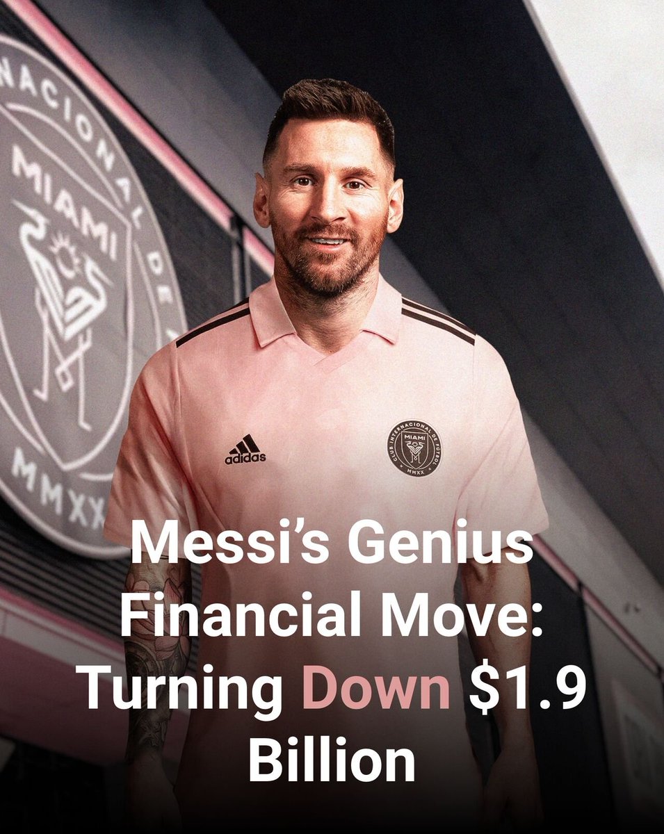 Messi turned down $1.9B to play in Saudi Arabia. He's set to make even more in the US.

To understand Messi's (genius) decision, we have to rewind to 2007.

David Beckham was on top of the European soccer world. He had had won 6 Premier League Titles with Manchester United. He