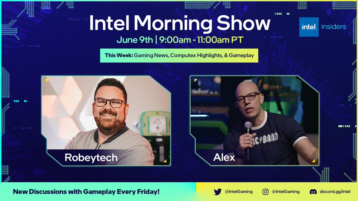 sarah_stamp's tweet image. Lex is back! Join us as we talk all things Computex, gaming news, and play some Returnal!  Tune in ⏰tomorrow 9am discord.com/events/5548243… Don&apos;t miss out!
@IntelGaming #IntelDiscord #PCEnthusiast