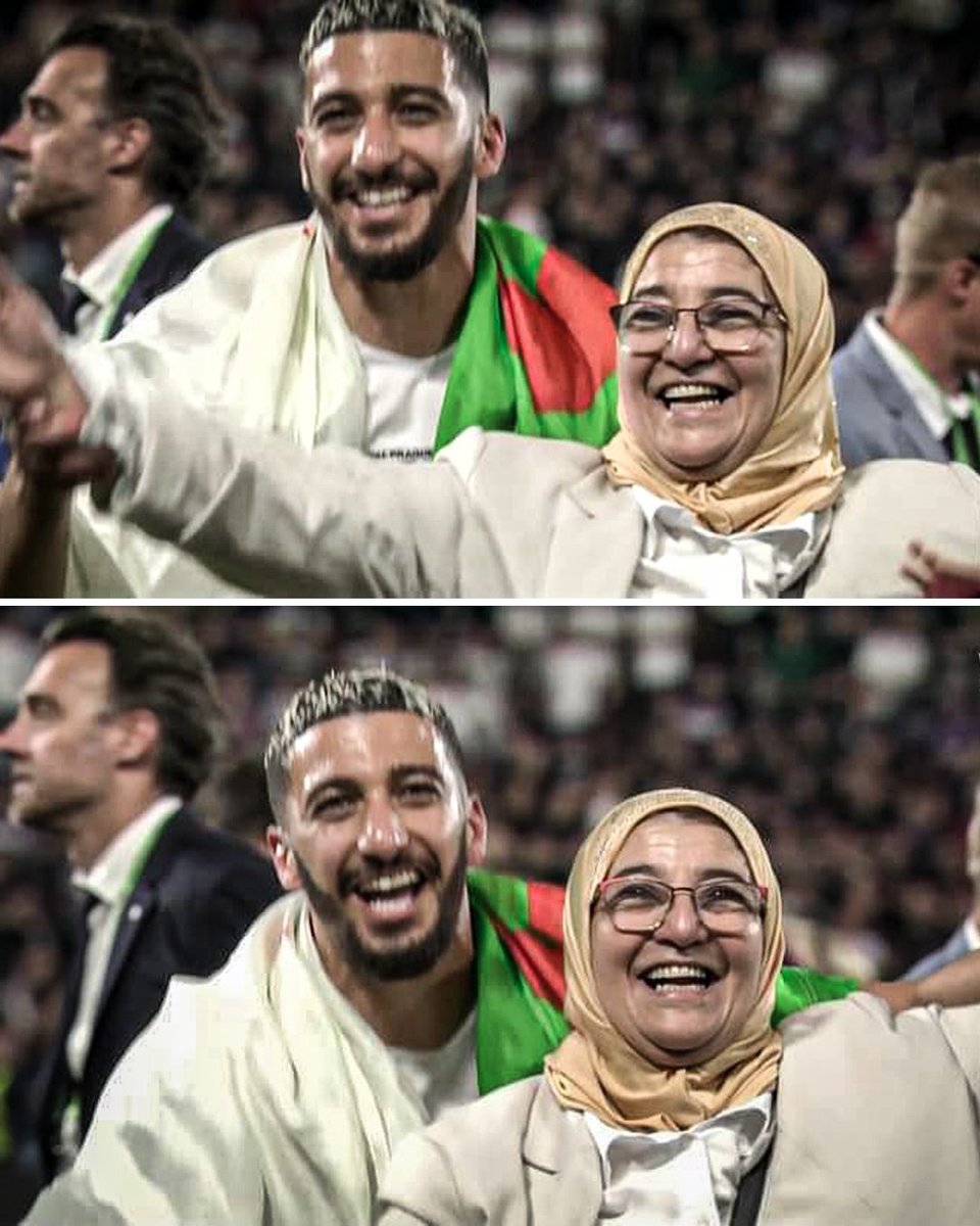 muslimbants's tweet photo. West Ham's Benrahma celebrated his Europa League win with his mother ❤️ https://t.co/YglxL8SdmZ
