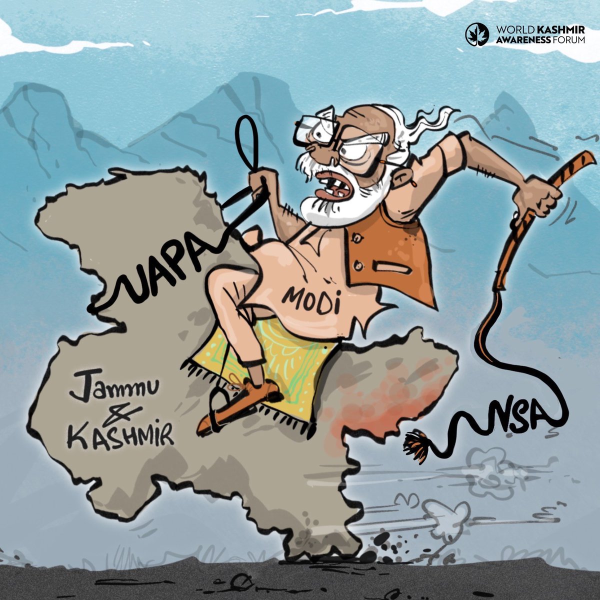 koshurnaffar's tweet photo. The Unlawful Activities (Prevention) Act (UAPA) and National Security Act (NSA) are both laws enforced by the Indian occupation  to suppress dissent in occupied Kashmir and continue to extend India's uniust control over the region. https://t.co/WXVpMMHtiL