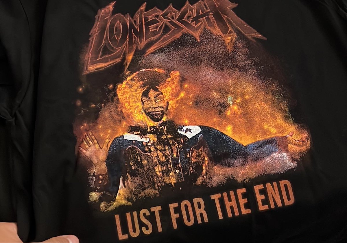 Lonescar's tweet photo. 🚨SALE HAS BEEN EXTENDED!🚨 and we included our LUST FOR THE END design in the sale as well. Get $5 off both shirts on https://t.co/7mAQxpg16r today!!! https://t.co/Dfupc9Fioa