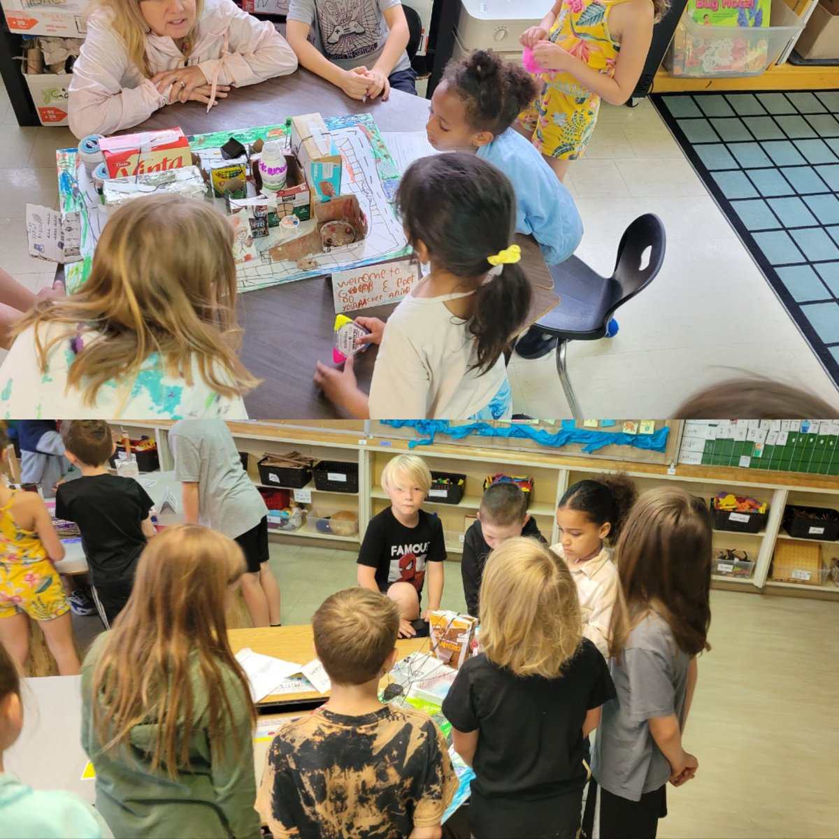 SHFlames's tweet image. Grade 1s built #caring communities that are inclusive, and environmentally friendly.
#howweorganizeourselves
Thank you to the school community for visiting, posing questions, and giving friendly feedback!