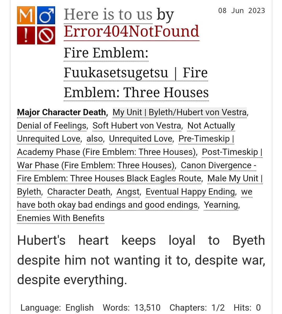 Alasuchan's tweet photo. Late as always but!! Day 2 of #HubertRarePair week: loyalty! Basically Hubert crushing on mByleth throughout all routes. Be mindful of the tags please🤲 https://t.co/RFG3fN3C8q