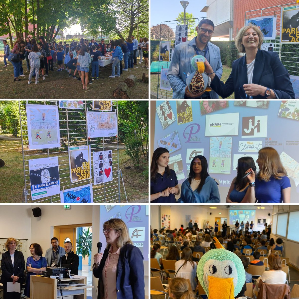 coste_annie's tweet photo. Un très joli moment d'échanges inter degrés à #Clamart pour célébrer toutes les productions des élèves des écoles et collèges dans le cadre du #prixNAH avec des ambassadrices H du lycée en maîtresse de cérémonie avec @CAAEEVersailles @JulienGrandin3 @feberle92 et V. Garcia-Gillet https://t.co/yrbai0vabn