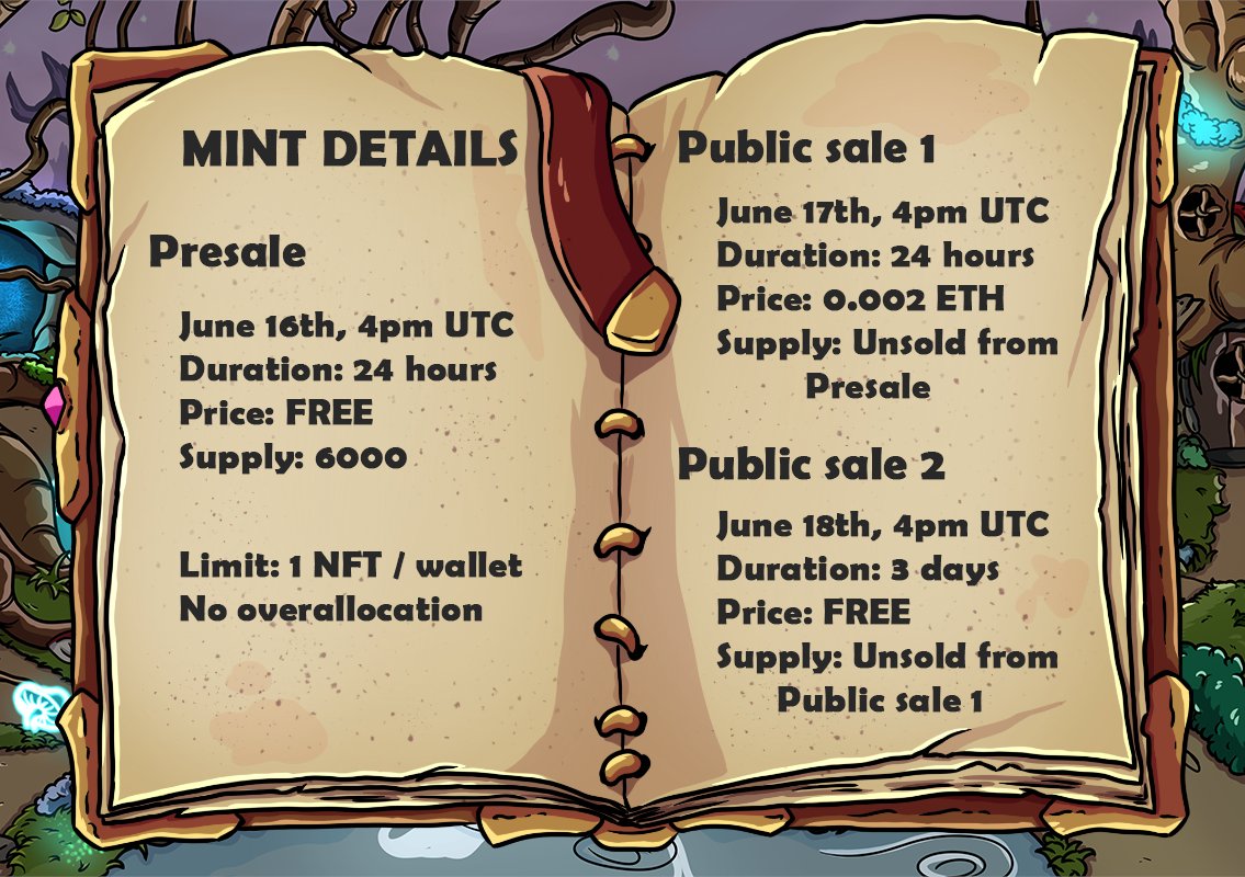 🚨 MINT DATE ANNOUNCEMENT 🚨

Mark. Your. Calendars. 📆

Woodlanderz GEN 2 will officially be launching on June 16th, 4pm UTC 🔥

Mint price: FREE
Supply: 6,000

🔔Turn on your notifications to stay updated!