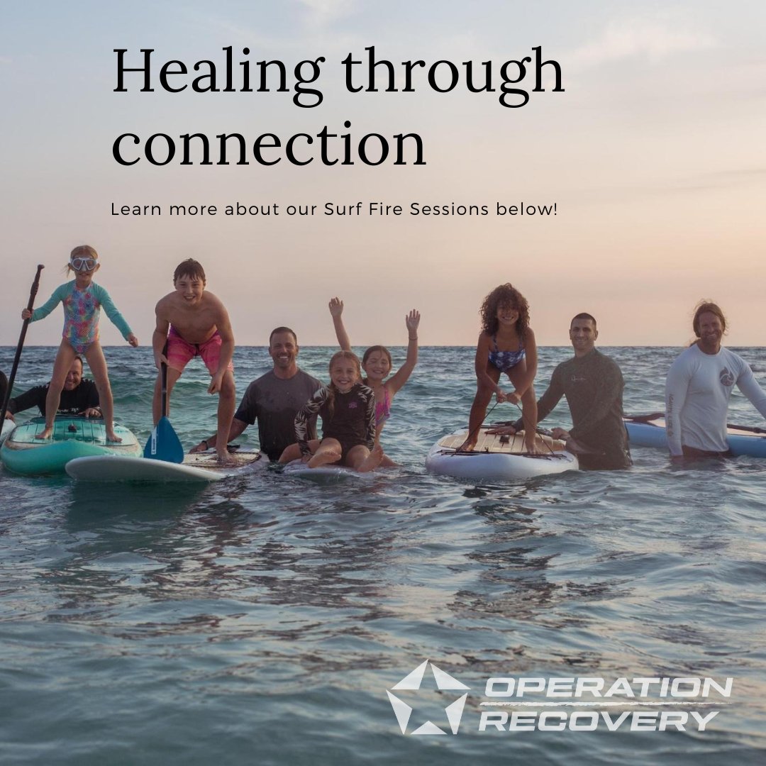 officialopreco's tweet photo. During #PTSDAwarenessMonth #OpReco is proud to highlight our #SurfFireSession program. Where we are bringing military, #veterans, and civilian #leaders together to have fun, connect, & discover mentorship & opportunities! https://t.co/U6tAHp6DJ8