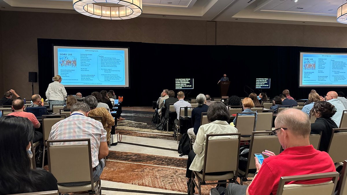 Nathan Shock Centers (@nathanshockctrs) on Twitter photo Thank you to all who joined the NSC Directors Symposium at #AGE2023!
The session featured presentations from pilot grantees George Sutphin <a href="/senmorteco/">George Sutphin</a>, Miranda Orr <a href="/Orr_Lab/">OrrLab</a>, Andrey Parkhitko, Anna <a href="/ThalackerMercer/">Dr. Anna Thalacker-Mercer</a>, Danielle Bruns, <a href="/SimoneSidoli/">Simone Sidoli</a>, <a href="/MariaMMihaylova/">Maria Mihaylova</a>, & <a href="/CristalM_Hill/">Cristal M. Hill</a> Thank you to all who joined the NSC Directors Symposium at #AGE2023!
The session featured presentations from pilot grantees George Sutphin <a href="/senmorteco/">George Sutphin</a>, Miranda Orr <a href="/Orr_Lab/">OrrLab</a>, Andrey Parkhitko, Anna <a href="/ThalackerMercer/">Dr. Anna Thalacker-Mercer</a>, Danielle Bruns, <a href="/SimoneSidoli/">Simone Sidoli</a>, <a href="/MariaMMihaylova/">Maria Mihaylova</a>, & <a href="/CristalM_Hill/">Cristal M. Hill</a>