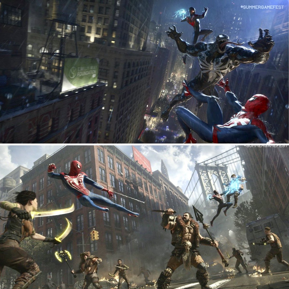 Spider-Man 2 New Concept art showing

- Venom
- Peter
- Miles
- Kraven