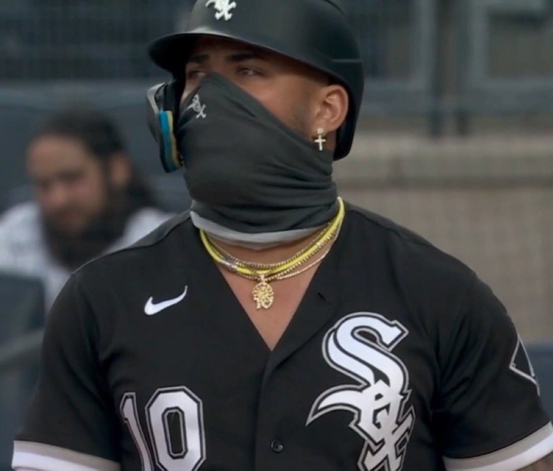 Mike Daddino on X: Yoan Moncada wearing a mask is giving me Clint