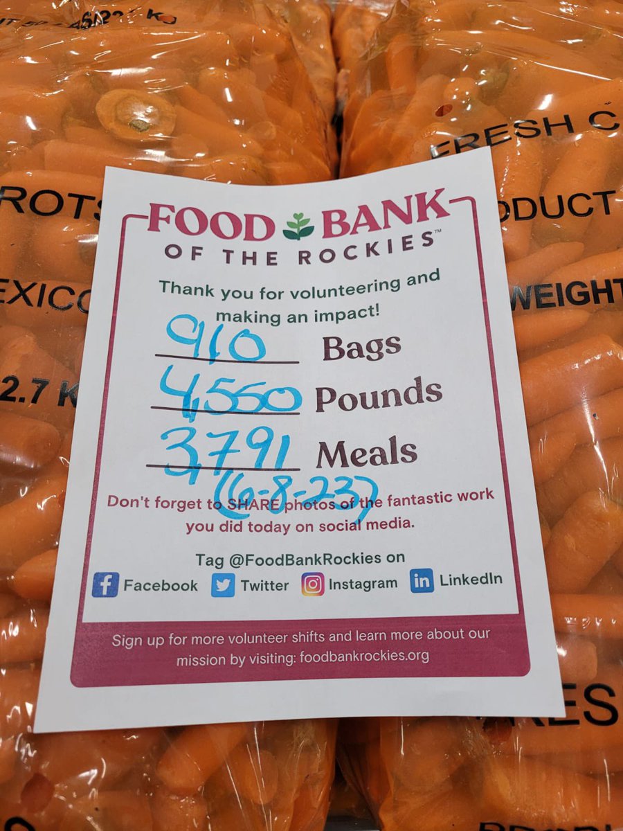 #UnitedInDenver made this at @FoodBankRockies today 💪 Let’s feed some Coloradoans and Wyomingites #BeingUnited @KirlinBonnie @amclemenson