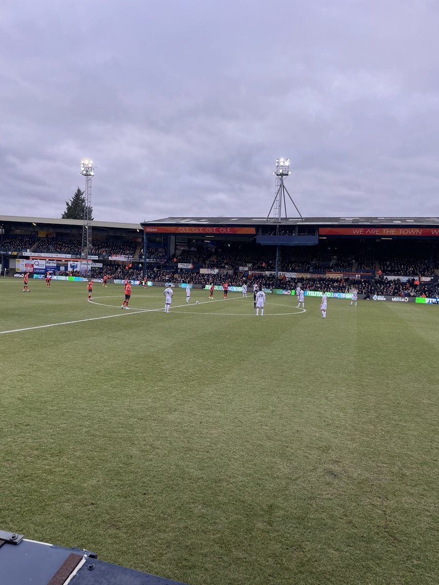 MikeCro950's tweet photo. @TheWALTPodcast Farther in laws business has a box so we came from Spain to quite a few matches over the years, this is v stoke this season. Very sad their gone but it’s amazing to see Luton in the prem! https://t.co/5IZsreUIro