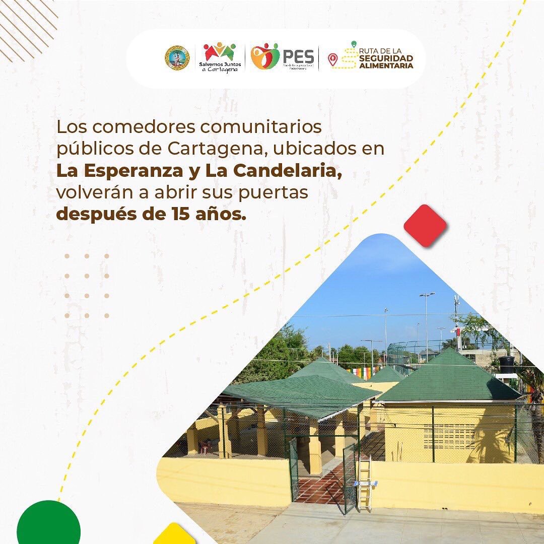 AlcaldiaCTG's tweet photo. 💡 ¡Conoce todo sobre nuestros comedores comunitarios públicos!
🍽️ #SaberConSabor | Desliza y entérate cómo avanza y se consolida la Ruta de la Seguridad Alimentaria en Cartagena.
@PESCtg
#ElPlanEs #LuchaContraElHambre #SuperarPobrezaExtrema https://t.co/eZ3TVx9W0X