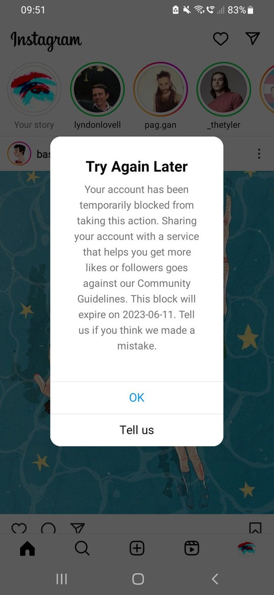 Shame tjopelops has been blocked till Sunday. Cause of a pic I shared of my hand over my crotch. Silly <a href="/instagram/">Instagram</a> algorithm. It's pride. Rather celebrate me please. 🔴🔵🔵🟠🟡🟣🟣⚫🟢