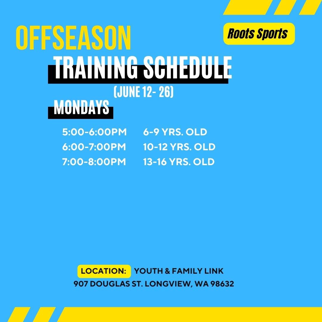 Looking forward to helping each player grow their basketball skillset this off season!! 

First session starts this Monday
(June 12th) 🏀🏀

Ages: 6-16

Registration link: rootsacademy.teamsportsadmin.com/events/details…