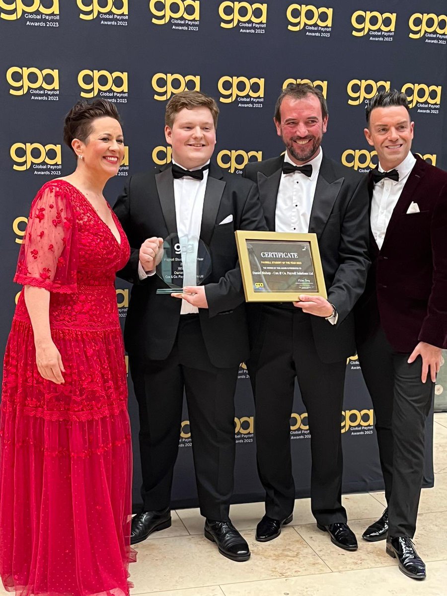 CoxPayroll's tweet photo. Our Apprentice Daniel Bishop WON!!! We can’t quite believe it! Payroll Student of the Year - Globally!! https://t.co/sbgYpmjAkm