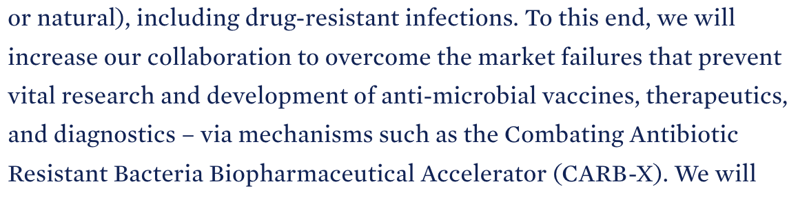 Honored to see @CARB_X featured in today's Atlantic Declaration issued by President Biden and Prime Minister Sunak whitehouse.gov/briefing-room/…