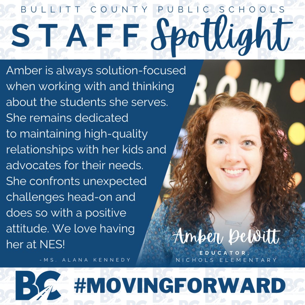 bcpsky's tweet photo. Check out this staff shoutout for Ms. Amber DeWitt from Nichols Elementary! #MovingForward #BCPSServiceBeforeSelf https://t.co/5aGf2IDAhT