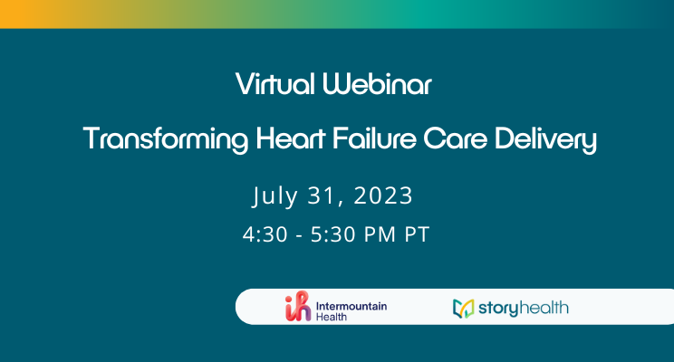 One month away! Don't miss the Transforming Heart Failure Care Delivery webinar w/ @Intermountain. Join us Mon July 31, 4:30-5:30 PM PT for an active discussion on our partnership & impact on heart failure patients' quality of life. Register today: us06web.zoom.us/webinar/regist…