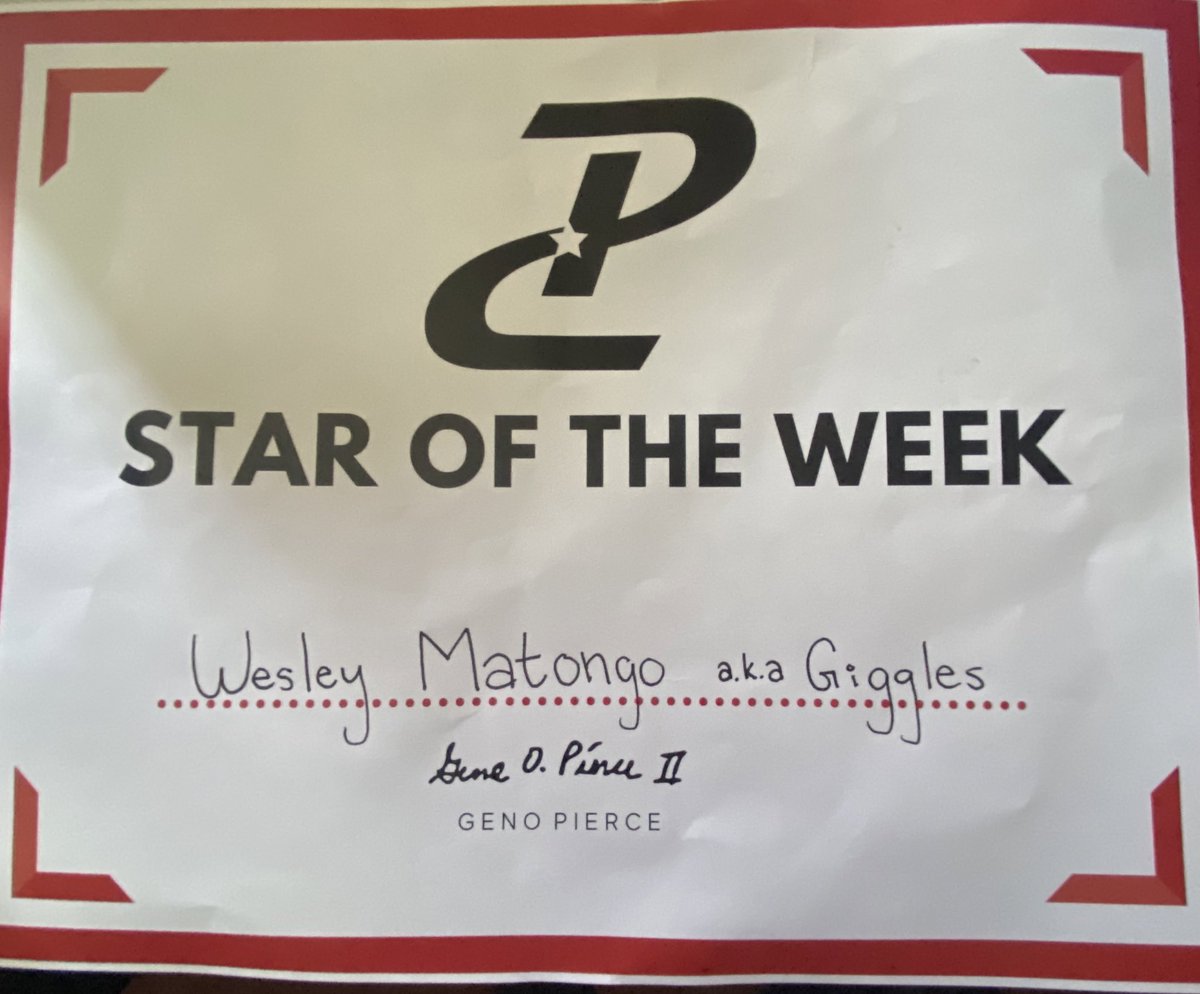 i got star of the week in performance course#pctrained