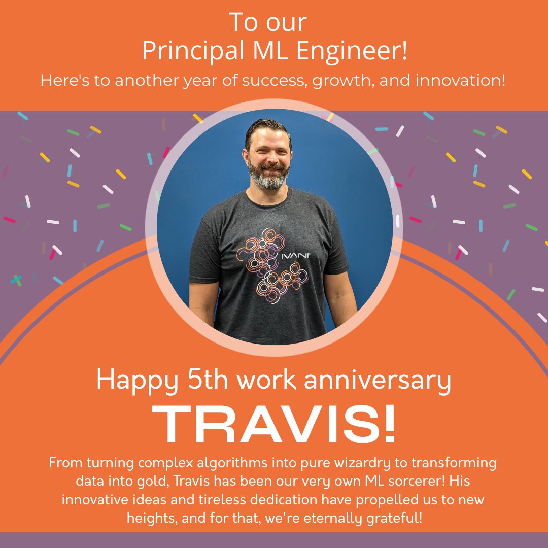 🎉5 years of code wizardry! A huge shoutout to our Principal ML Engineer on the 5th #WorkAnniversary! 🎈 Thanks for turning data into magic. 🧙‍♂️💥 Keep rocking! #MachineLearning #systemswizard 🚀🌟