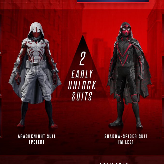RT @HairyShortStack: We’re getting Spider-Man skins with capes which means Noir will finally have his trench coat https://t.co/0yrcfTibe8