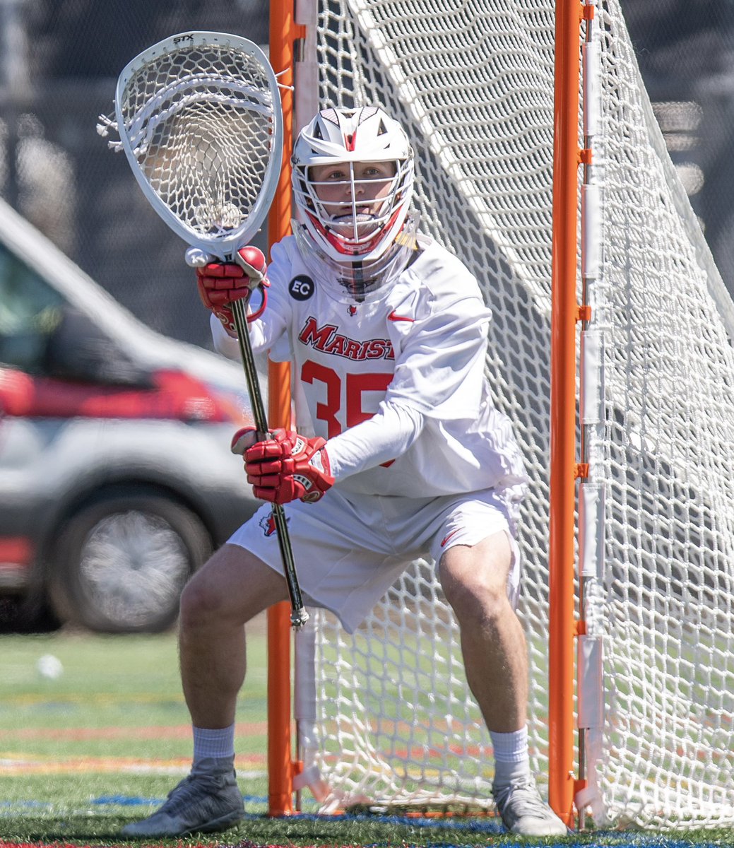 Coach_Wilks's tweet photo. SR Dan O’Meara personified grit in ‘23. 0 career starts leading into ‘23, stayed the course, his story will live on forever @Marist_MensLax:

• Named Starter w/ 3 games left in ‘23
• Breaks finger on 2nd save
• 90+ saves after break
• 6 straight W’s
• MAAC Champ+Tourney MVP https://t.co/WJWEQQKrk0