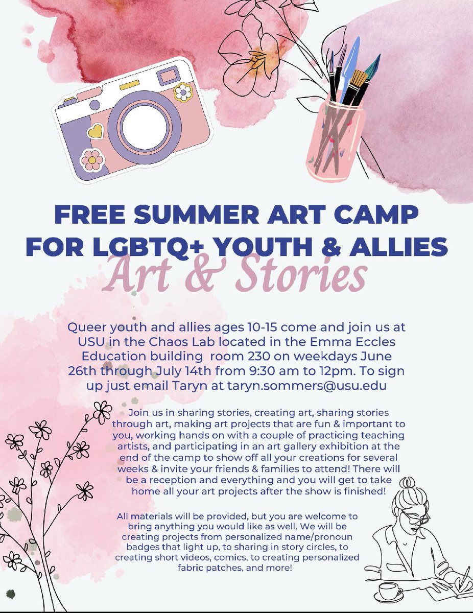 loganprideUT's tweet photo. Hello! Please join us at the Chaos Lab starting 6/26! https://t.co/oIlKT1JsYp