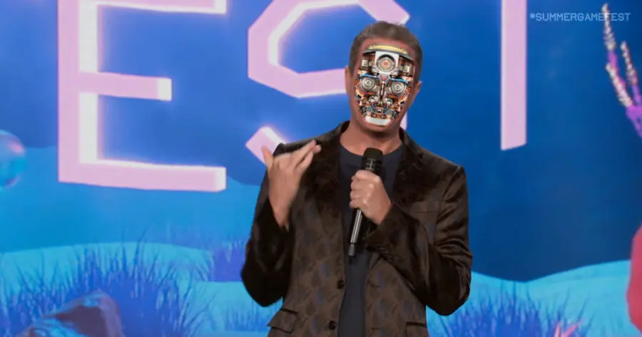 HardDriveMag's tweet photo. “One Last Reveal,” Utters Geoff Keighley Before Peeling Back Face to Reveal Circuitry Underneath

https://t.co/iz0UsZi3T6 https://t.co/jVtPJgKR3S