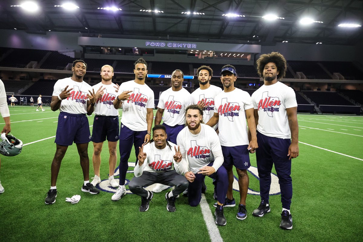 dallascowboys's tweet photo. Got the whole Cowboys team behind the whole community of Allen ❤️

#DallasCowboys | #AllenStrong https://t.co/YydCfCgl0K