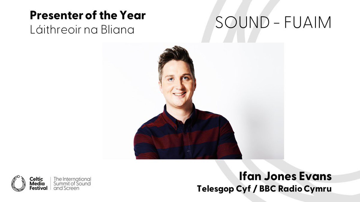 The winner for #PresenterOfTheYear is Ifan Jones Evans @ifanevans @Telesgop @BBCRadioCymru #CelticMedia #TorcAwards