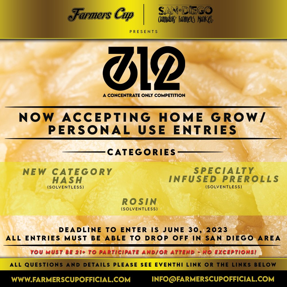 Now accepting Homegrown/Personal Use Entries hit us up info@farmerscupofficial.com