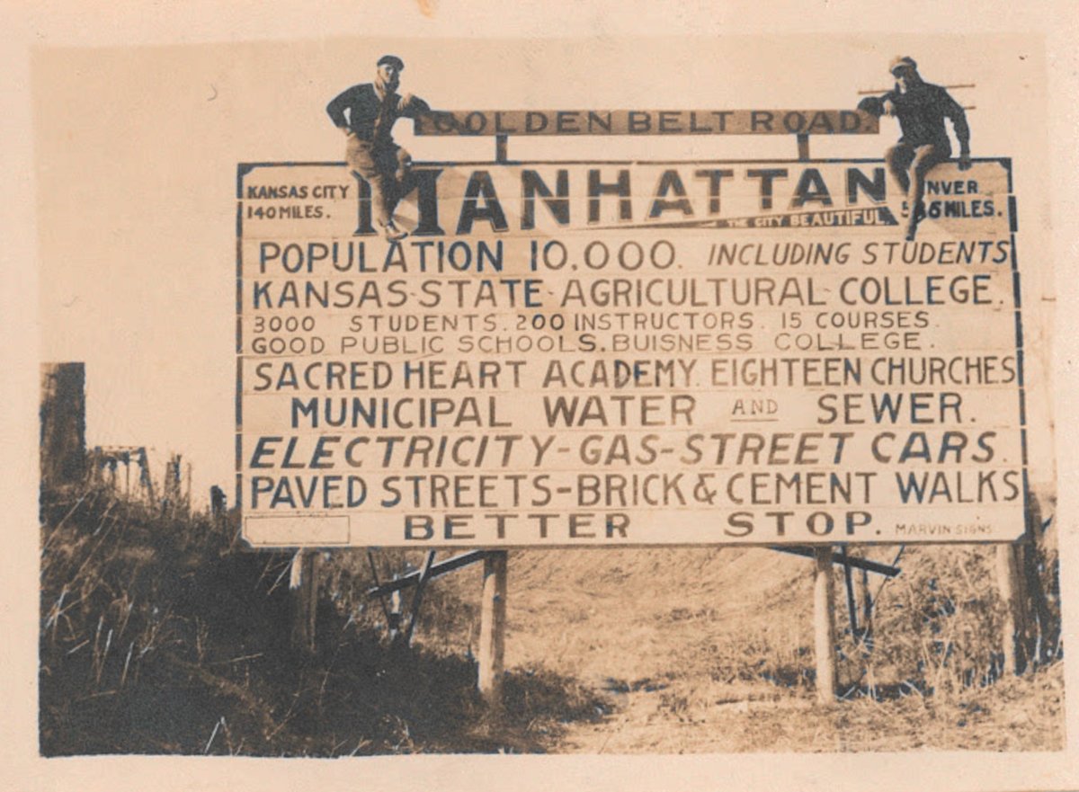 K-State Alumni Association (@kstatealumni) on Twitter photo The Little Apple truly is the place to be!
We love seeing this billboard promoting Manhattan, Kansas from 1915.
<a href="/VisitMHK/">Visit Manhattan, KS</a> The Little Apple truly is the place to be!
We love seeing this billboard promoting Manhattan, Kansas from 1915.
<a href="/VisitMHK/">Visit Manhattan, KS</a>