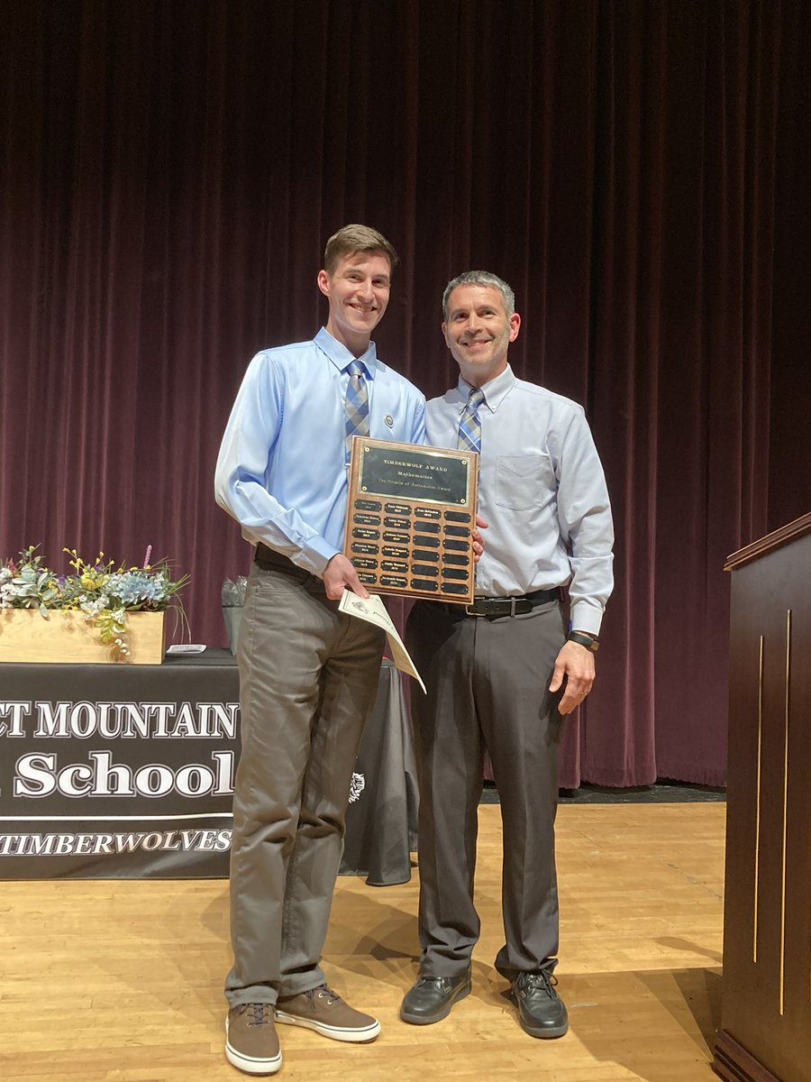 principal_fitz's tweet photo. Last night, we celebrated the academic achievements of members of the Class of 2023. They were presented with awards and scholarships. One of the awards presented was the Timberwolf Awards, an award given to one student from each department. https://t.co/QZ9yri9j7a