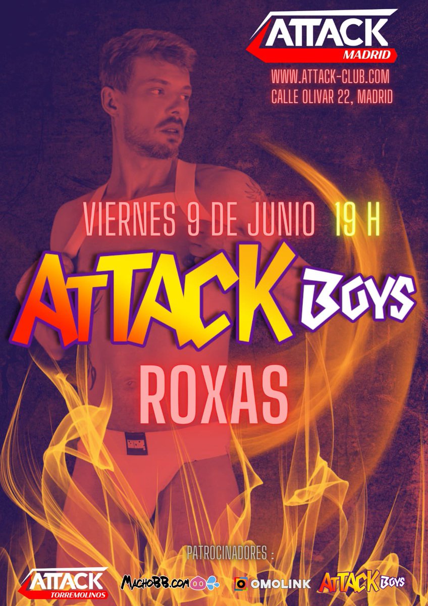 El VIERNES 9 de JUNIO nos acompañará uno de los actores más morbosos de la productora ATTACKBOYS.com : <a href="/roxasgayxxx/">🔥RoXaS🔥🔞✋</a> ‼️, para hacer de sus travesuras la delicia de todos nuestros socios 😈. ¿Te atreverás con él?
⬇️MÁS INFO⬇️
instagram.com/p/CtPkZmYNP40/…
attack-club.com/es/fiestas/gay…