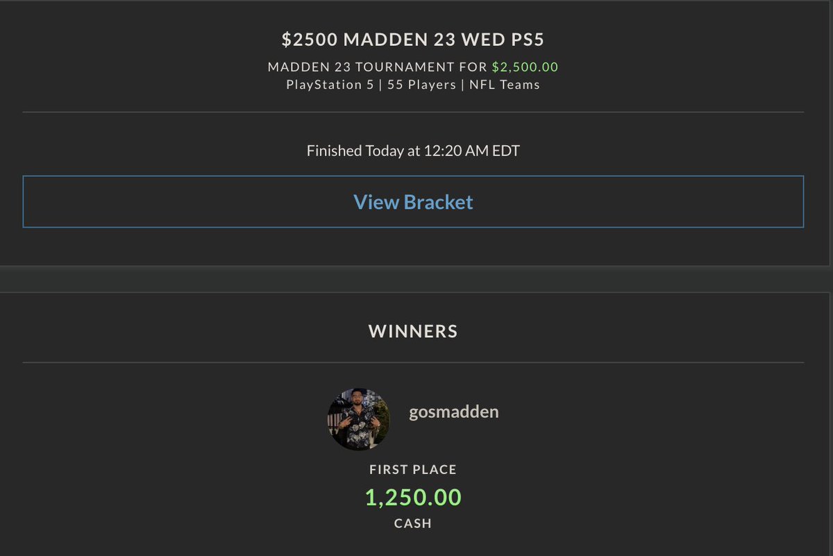 Won the <a href="/_playerslounge/">Players' Lounge</a> 2.5k tournament last night 👀