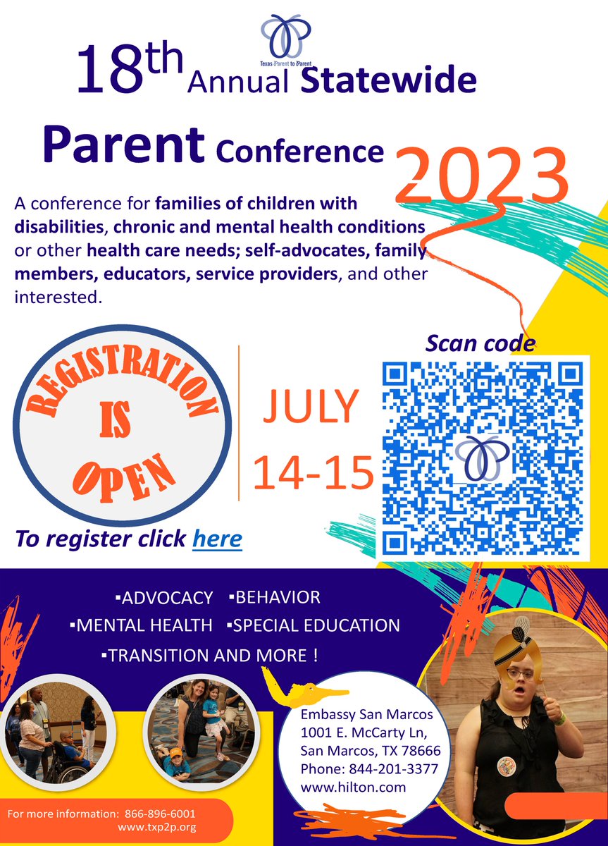 AutismTx's tweet photo. We are excited to announce that our team will be presenting twice at the 2023 TXP2P Conference in #SanMarcos! 

July 14 | 10:30AM-12:00PM: "Autismo 101" 
July 15 | 10:30AM-12:00PM: "Autism Burnout: Prevention &amp; Recovery" 

More info &amp; register: https://t.co/OS2IXLYjgE https://t.co/VyEXsedicn
