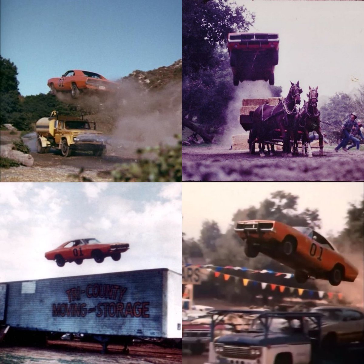 AlbertC97408719's tweet photo. General Lee ~ The Dukes Of Hazzard
Any obstacle you can think, the General Lee has probably jumped over it.
• Over a water truck.
• Over horses.
• Over a trailer.
• Over a car transport truck.
#generallee #stuntjump #jumpstunt #stuntjumps #jumpstunts #thedukesofhazzard https://t.co/4d9xvB9MXT