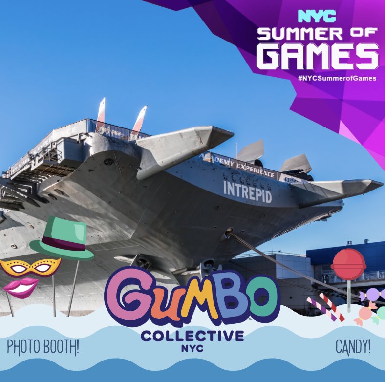 It's official. Gumbo is putting out to sea (kinda) this Saturday!

Join us for this one day <a href="/MadeinNY/">NYC Mayor's Office of Media & Entertainment</a> event on the <a href="/IntrepidMuseum/">Intrepid Museum</a> , part of #NYCSummerofGames . We'll have candy! And a photo booth!

schools.nyc.gov/learning/subje…

#NYmakesgames #madeinNY #indiegames #gamedev #gumbonyc