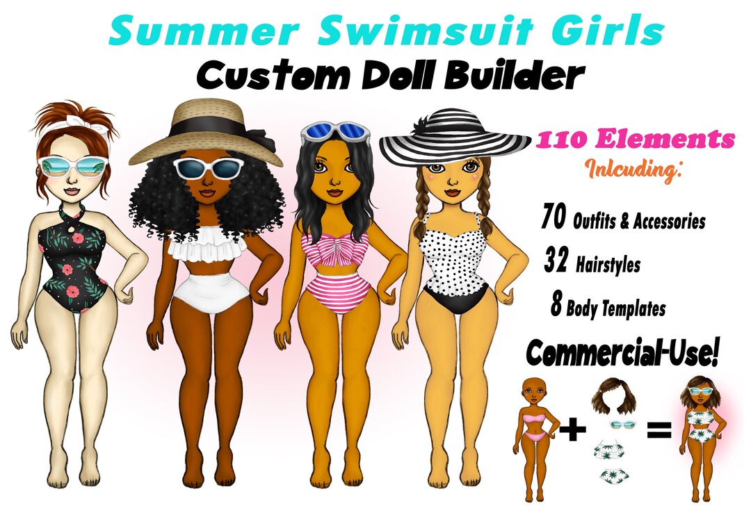 i365art's tweet photo. Best Friends Custom Portrait Building Summertime Fashion Dolls Clipart bundle by I365art.   https://t.co/OYWpxUFTfK https://t.co/mEvxxBmJHV