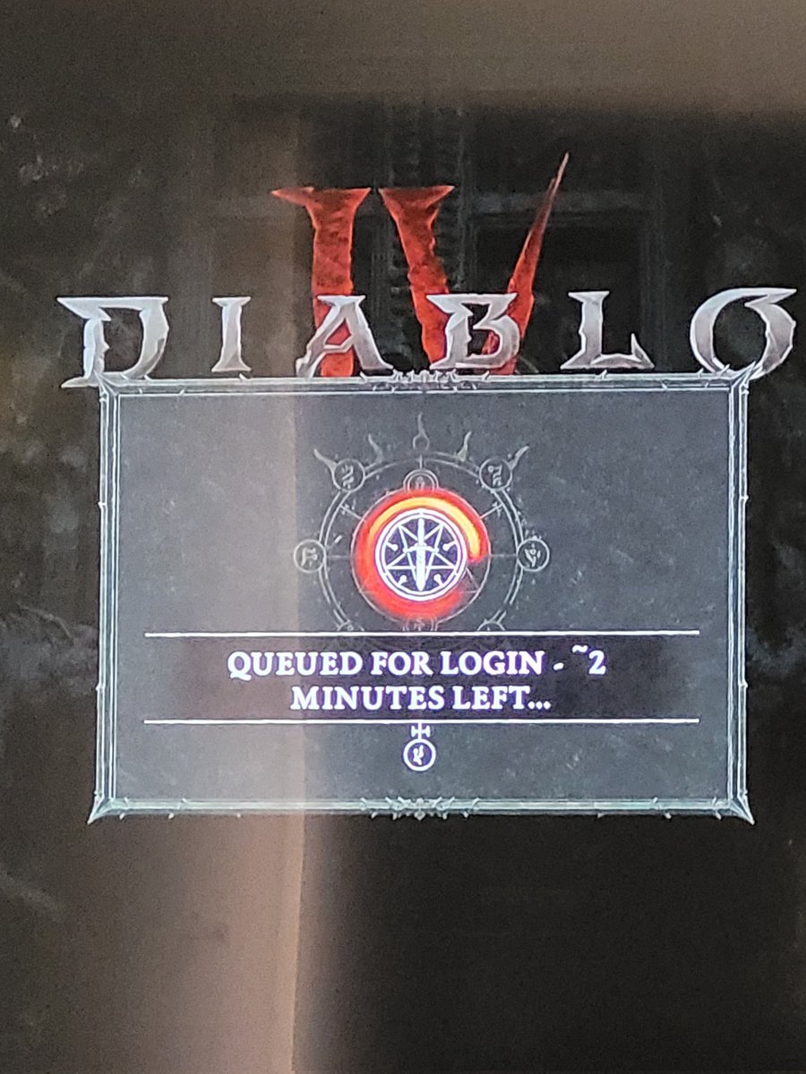 rob2n8wng's tweet photo. This is fun. @Blizzard_Ent This is the fourth time in a row I am trying to log in. Keep getting kicked out!! #DiabloIV #code300202 https://t.co/O4Dhn1YWG9