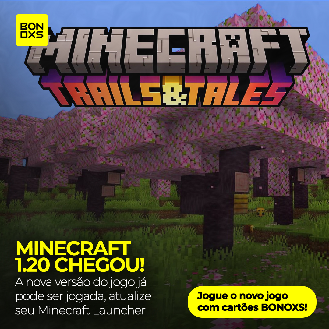 BONOXS on X: 🔥AVISA QUE O MINEZINHO ATUALIZOU! 😎 A versão 1.20 do  Minecraft chegou, repleta de novidades, e pra jogar, é só atualizar o seu  Minecraft Launcher! ⚡ 👉 E aí