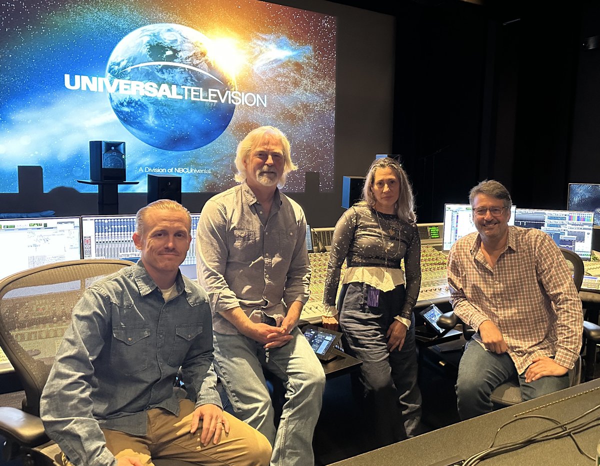 UniStudiosLot's tweet photo. #NBCUStudioPost recently wrapped post finishing for the pilot “Non Evil Twin” from showrunners Amber Ruffin & Kenny Smith. Cheers to everyone involved!
Photo: Ian Lamb - Finishing Editor, Whitney Purple - Recordist, Laura Jans Fazio - Colorist, Peter Nusbaum - Re-recording Mixer https://t.co/bHRTfDWyLS